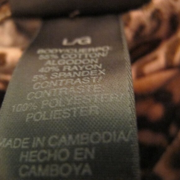 Bisou Bisou Intimates Pajama Set  2 pc Animal Print  Size Medium - Picture 10 of 14